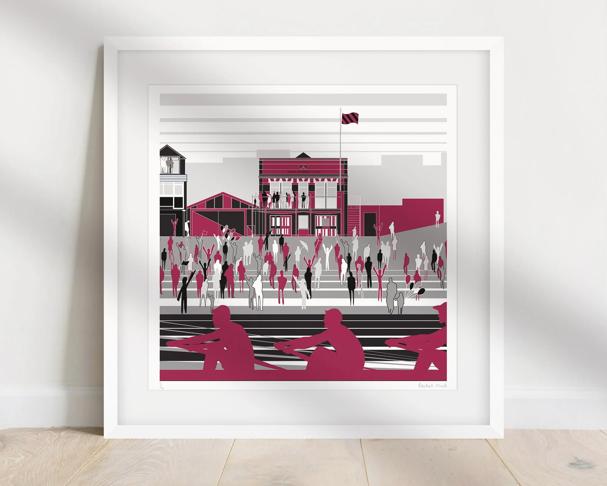 Putney Rowing Print 'Vesta Rowing Club, Putney' — Rachel Hunt Illustration | Architectural ...