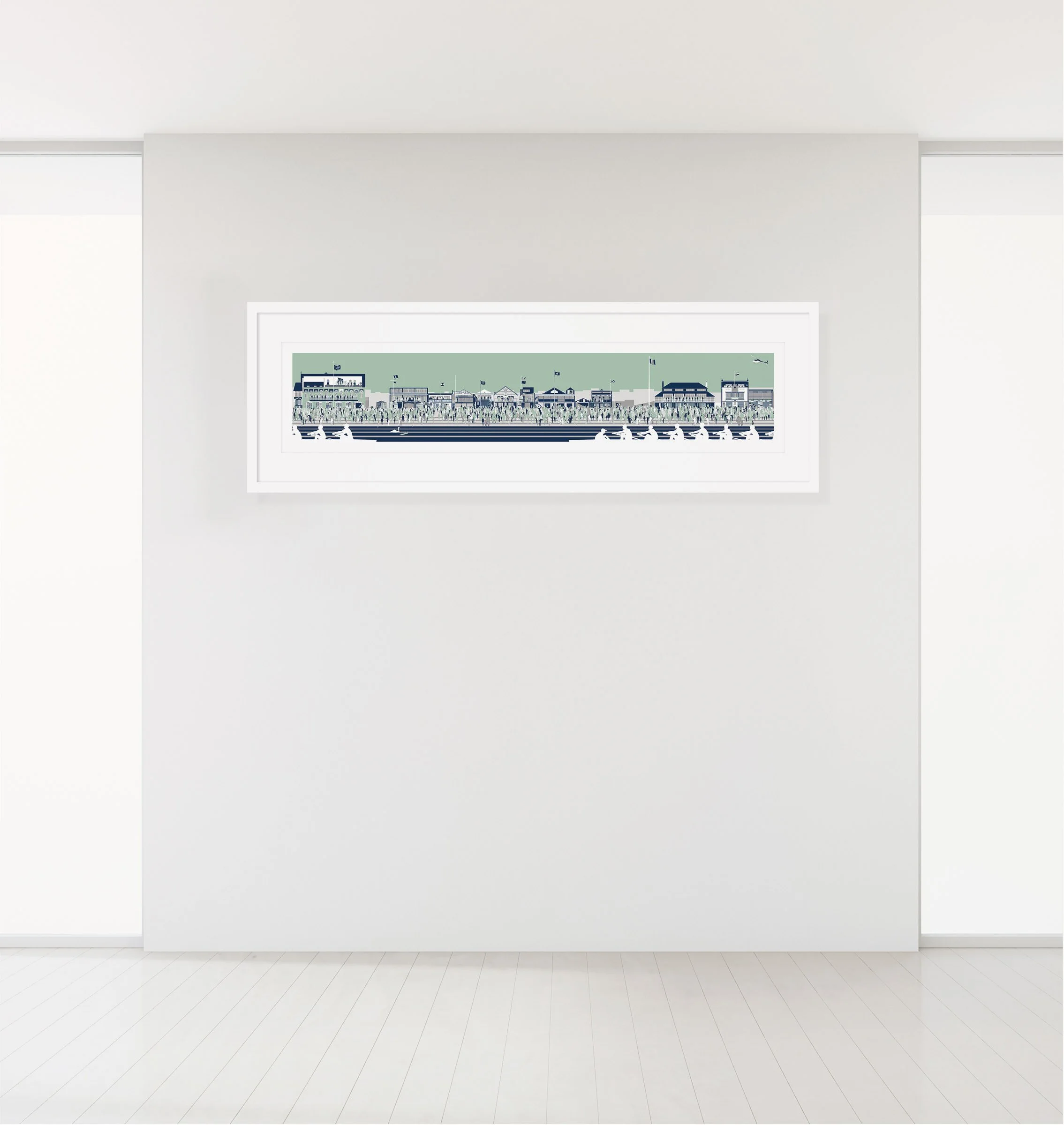 Putney Rowing Print The Boat Race at Putney — Rachel Hunt Illustration | Architectural ...