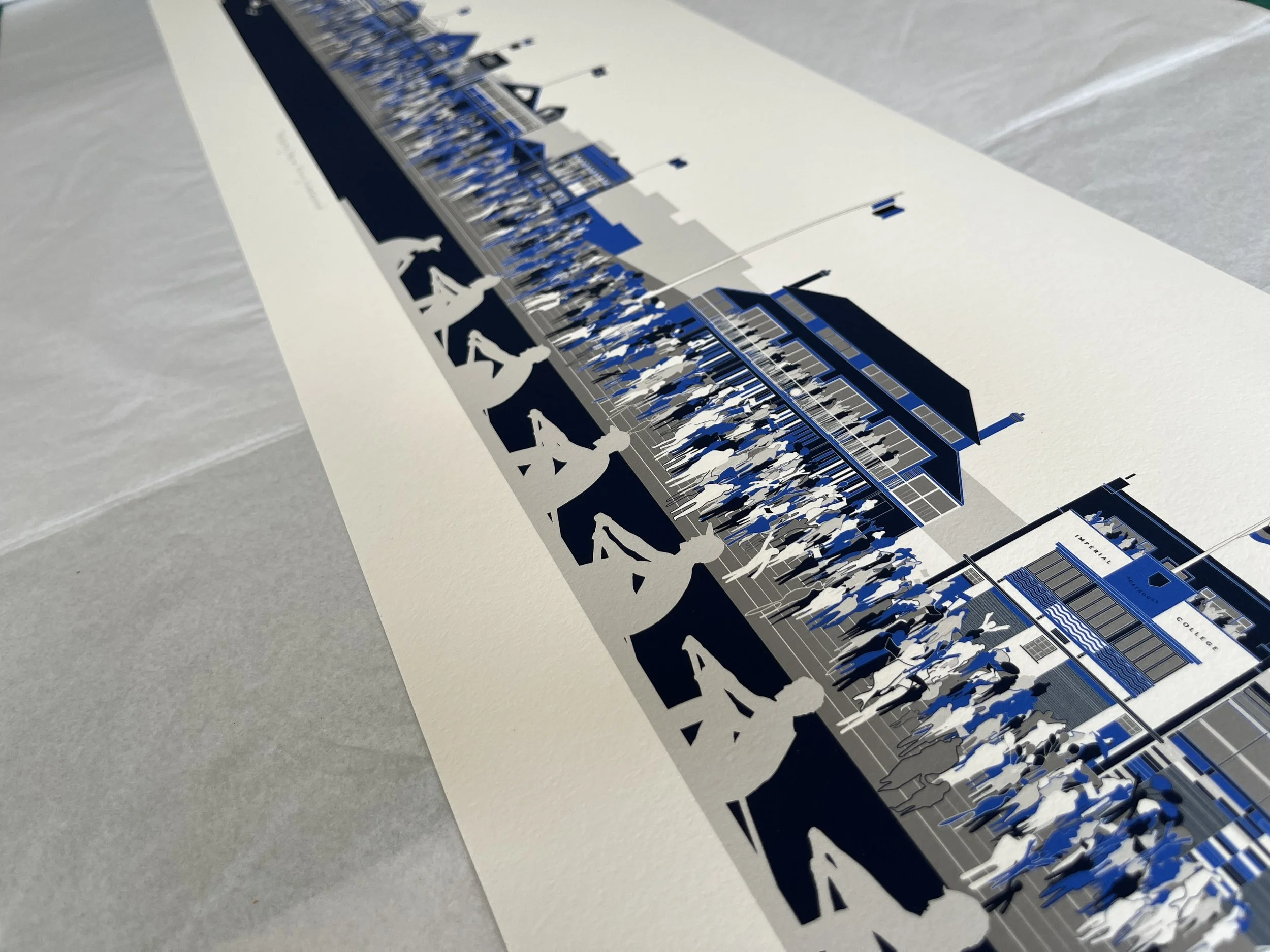 'The Rowing Clubs on Putney Embankment' Limited Edition (50) Print ...