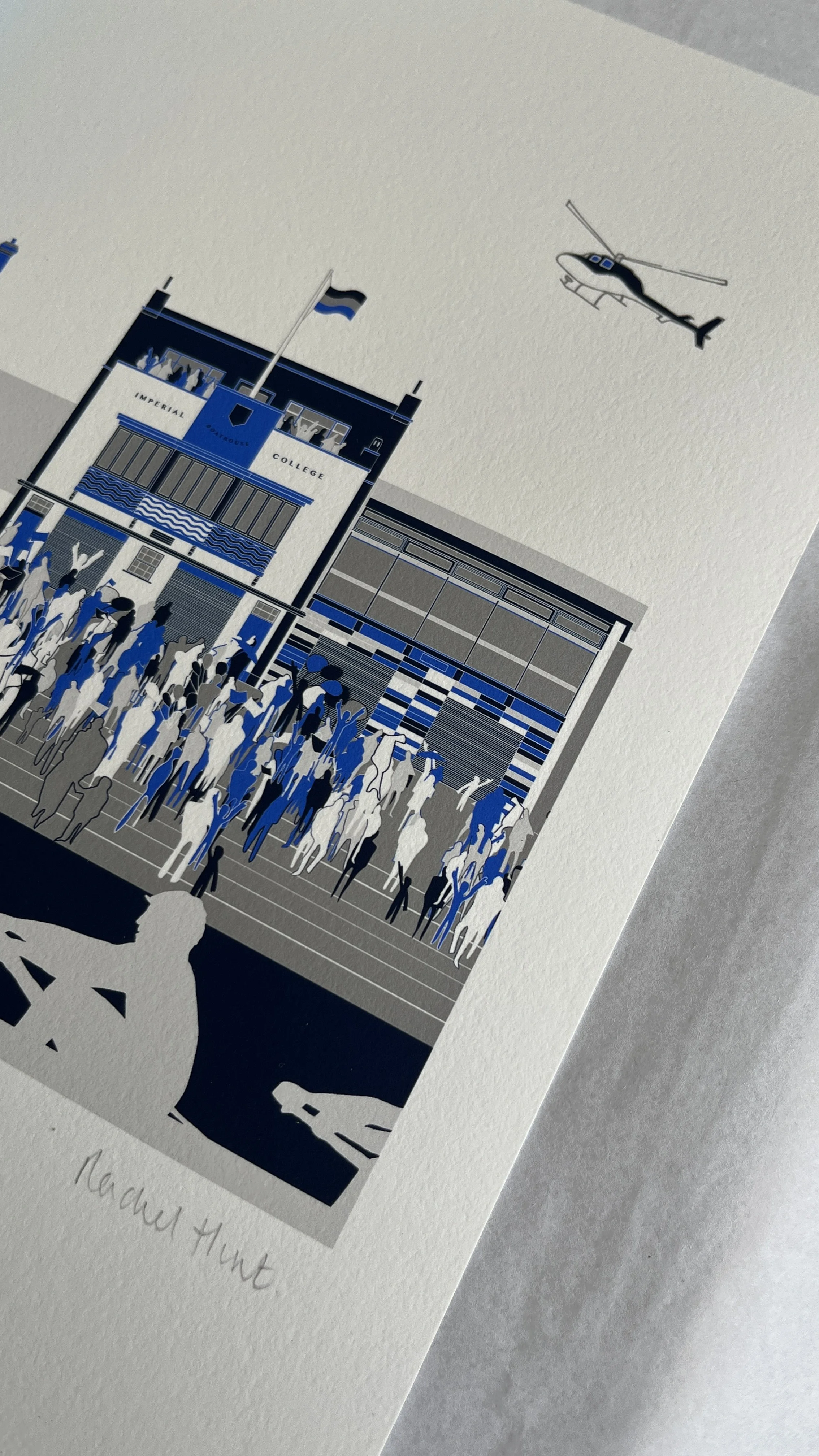 Putney Rowing Print 'The Rowing Clubs on Putney Embankment' Limited Edition (50) Print ...