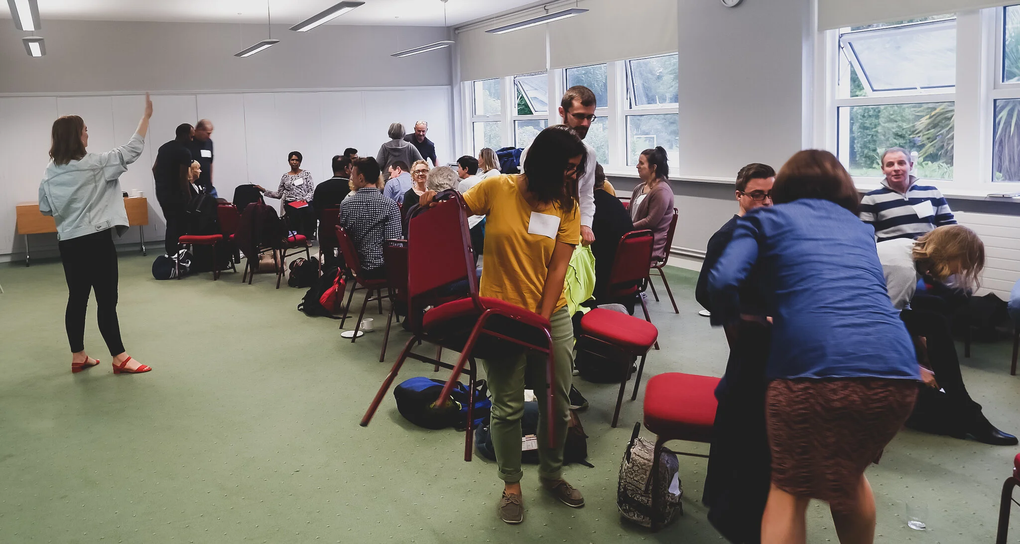 Ash leading a group at an Alpha training day.