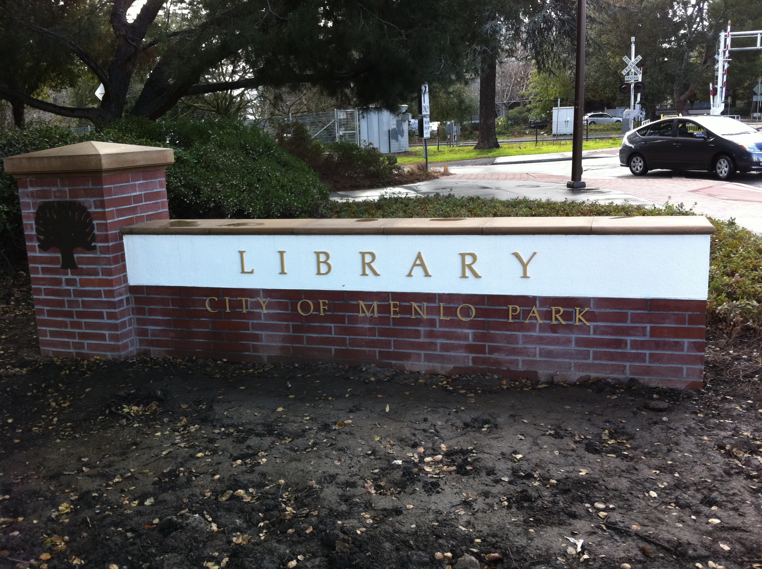 Menlo Park Library Sign