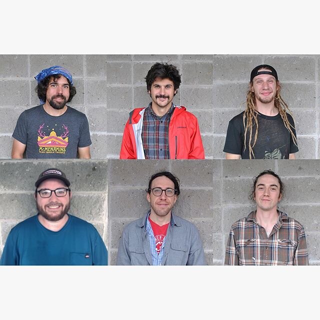 Have you met our friendly Maltsters yet? Top to bottom, left to right: Dave, Joel, Alex, Kyle, David, &amp; Benji who steep, rake, shovel, and bag the malt for your tasty beers. Not pictured: Mike, who keeps things running while we're gone.