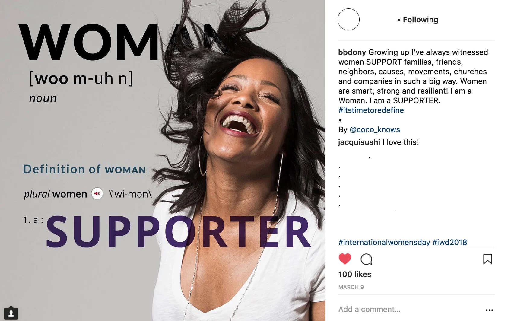 Our Instagram campaign allowed women to redefine themselves. 