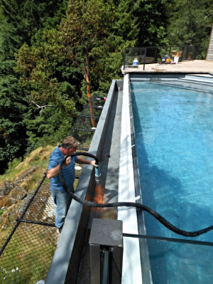Mike Cleary with Deshaw poolsVictoria BC