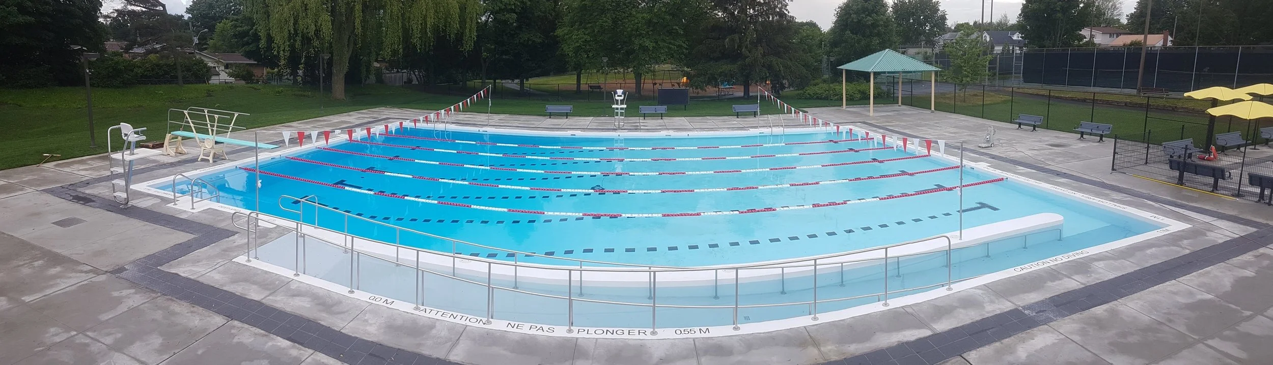 Crestview Outdoor Public Pool ecoFinish installation by Ottawa Pool Works