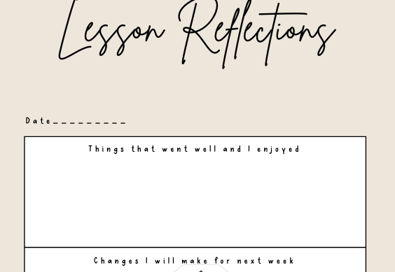 Lesson Reflection Worksheet