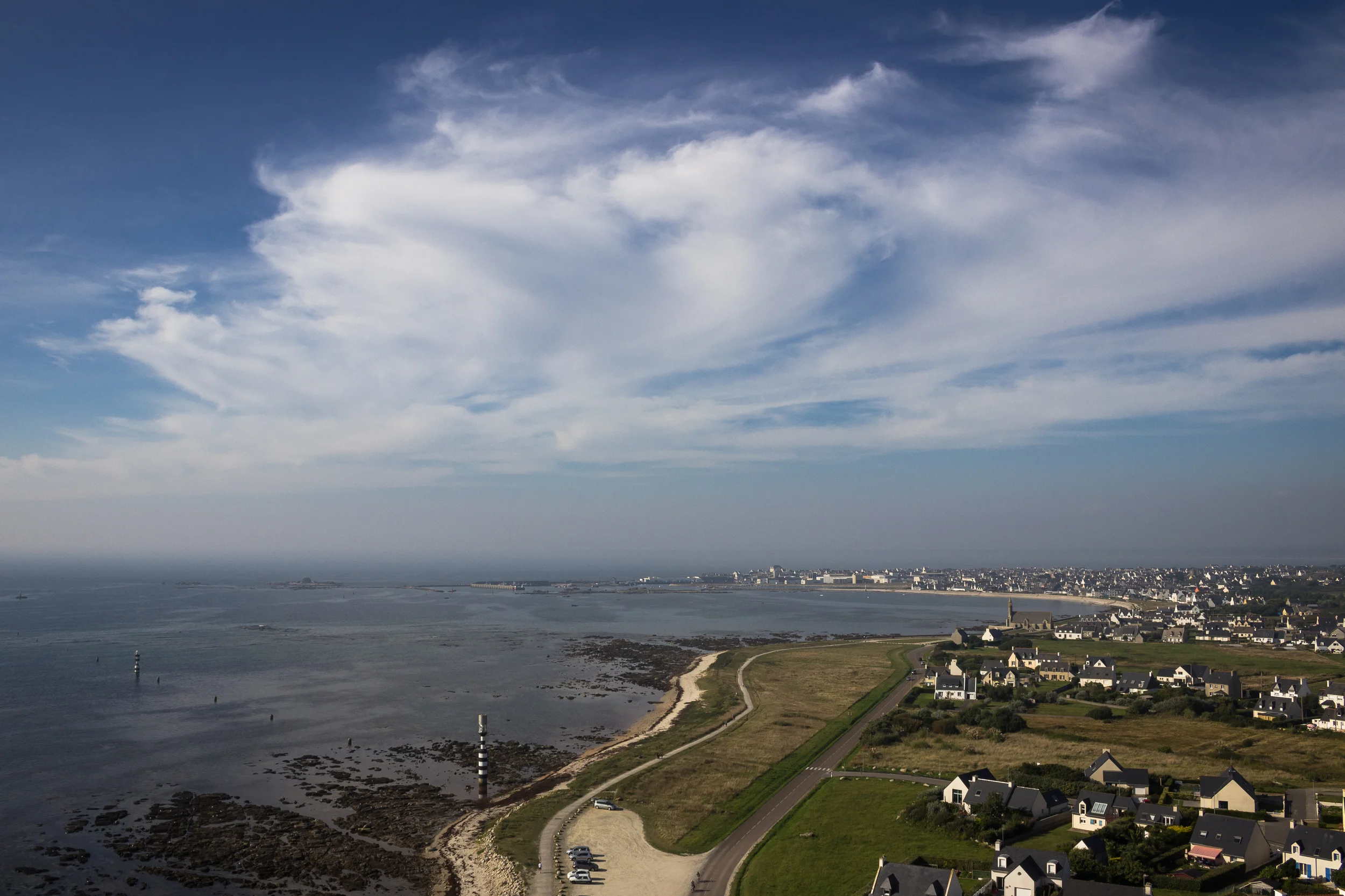  Pointe de Penmarc'h, Blick vom Phare d'Eckmühl Richtung St.-Guénolé,&nbsp;September 2014 