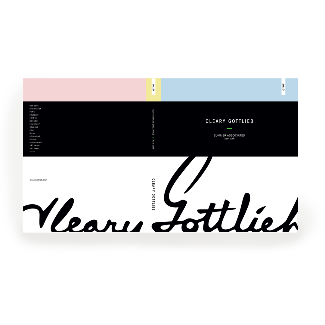 Booklet jacket concepts for global law firm