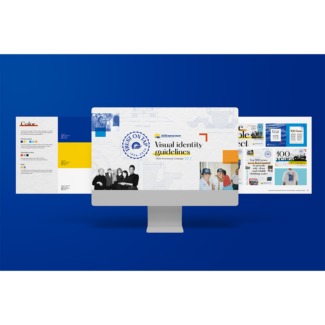 Cal Water 100th Anniversary Campaign Visual Identity