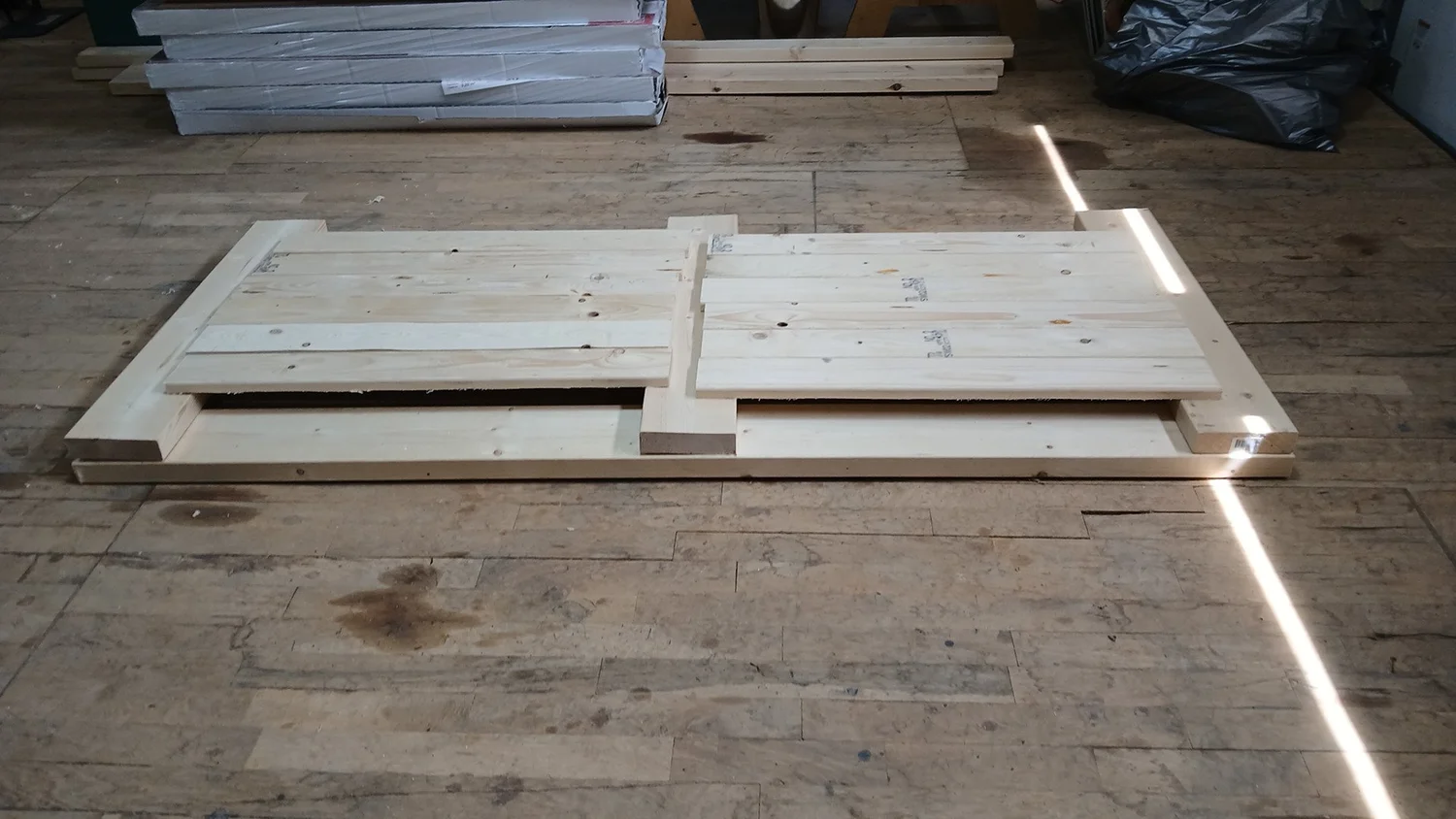 Exterior door parts made from framing lumber