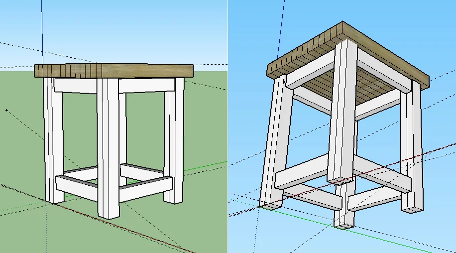 working on making a plan using sketchup.