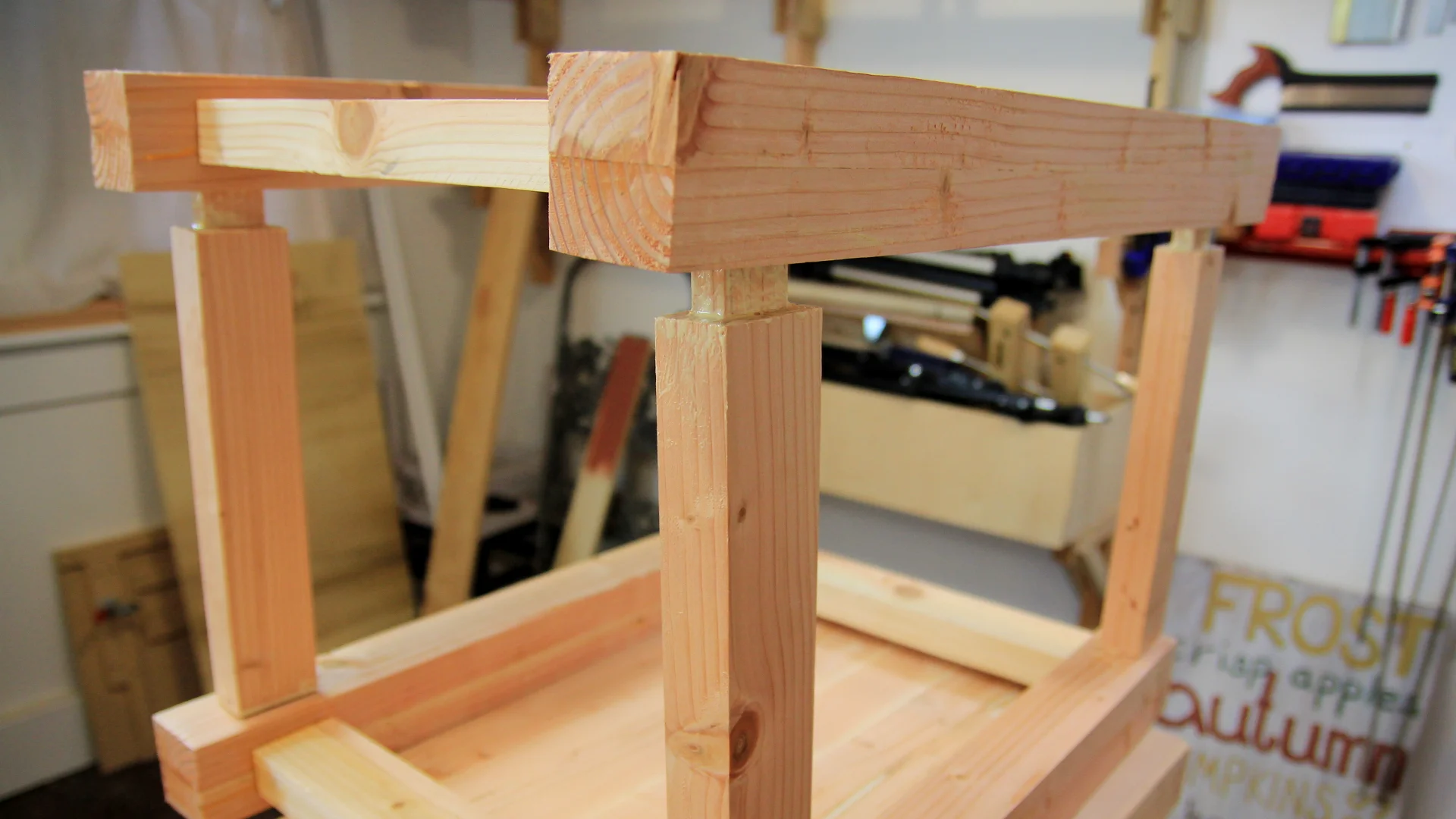 gluing up the base...