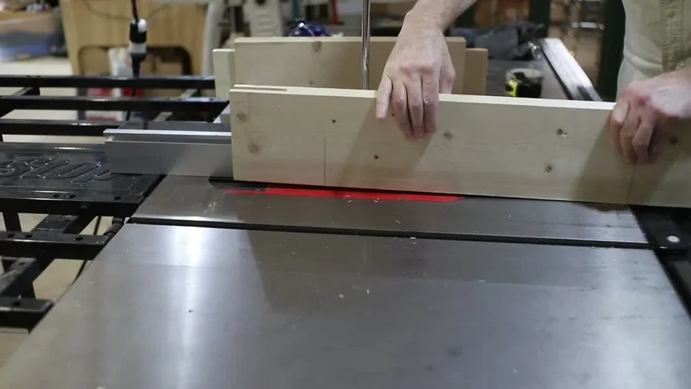 Cutting a groove in the door frame stock