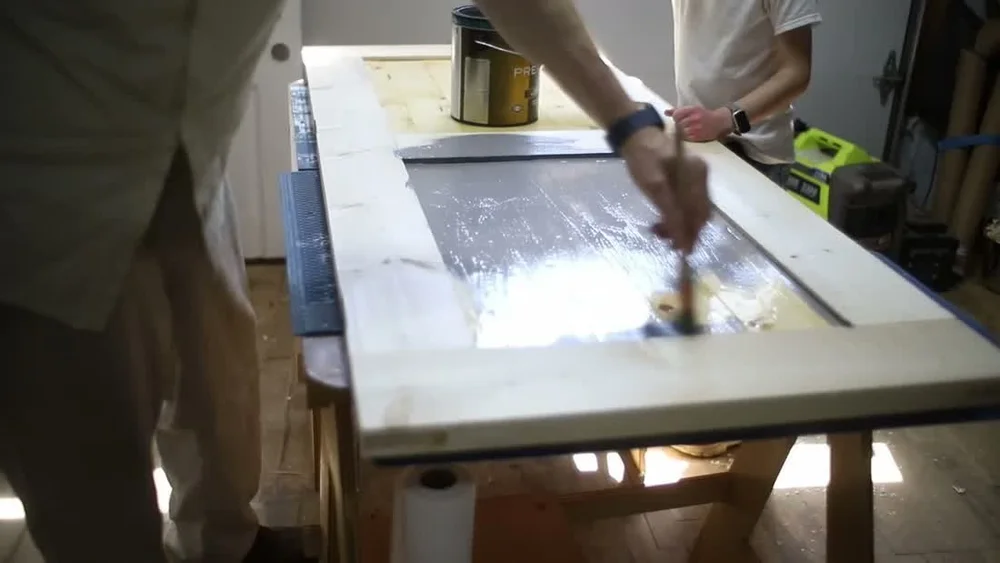 Painting the solid wood door