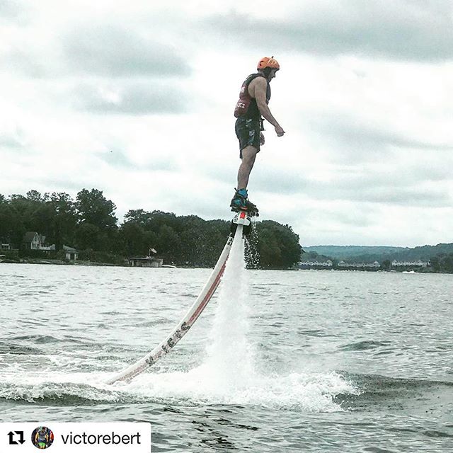 @victorebert earned his wings yesterday! #FlyHighFlightCrew #LakeHopatcong #Flyboard #Hydroflight #Jetblade