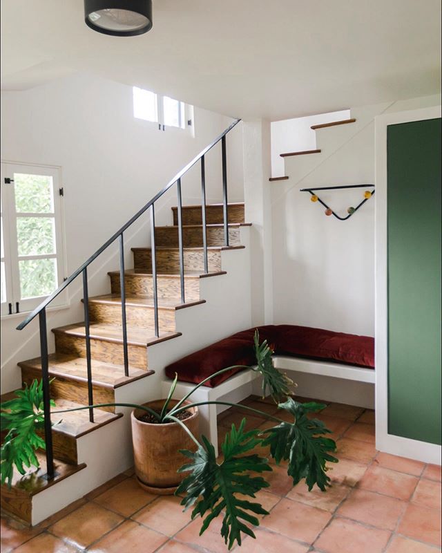 This entry leads to a charming Spanish home in the hills of Mt Washington. The same client who wanted an aesthetic blending of Americana, the 1970s and North African architecture for their kitchen and master suite, also expressed a desire to communic