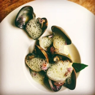 manila clams, chinese sausage, steel-cut oats, dijon, thai basil