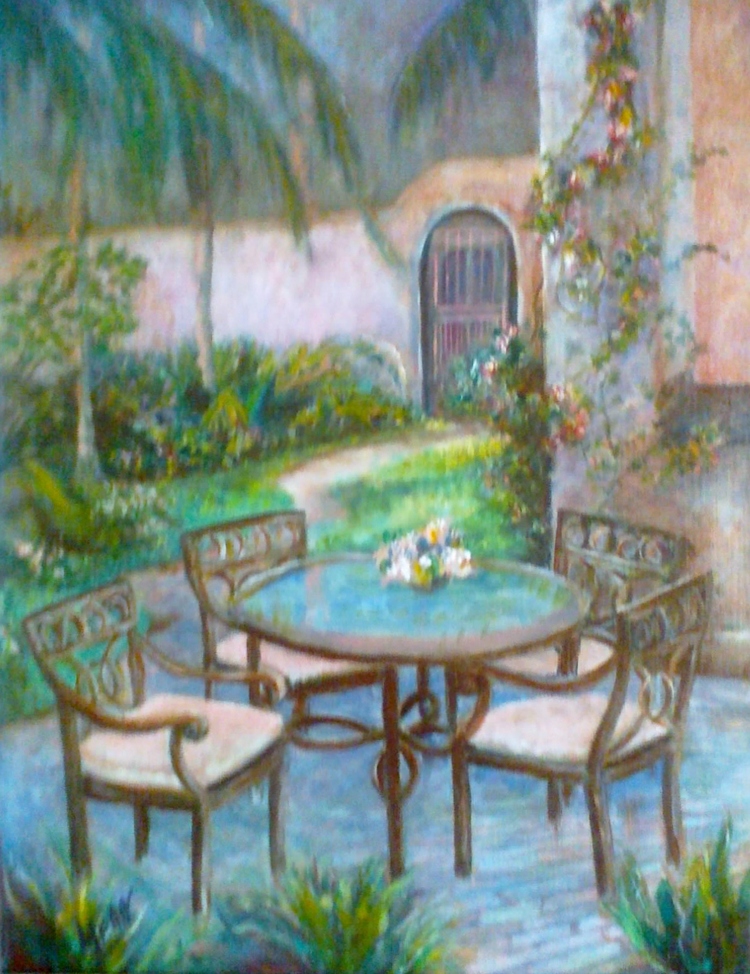 #4a "Table & Chair in Courtyard"