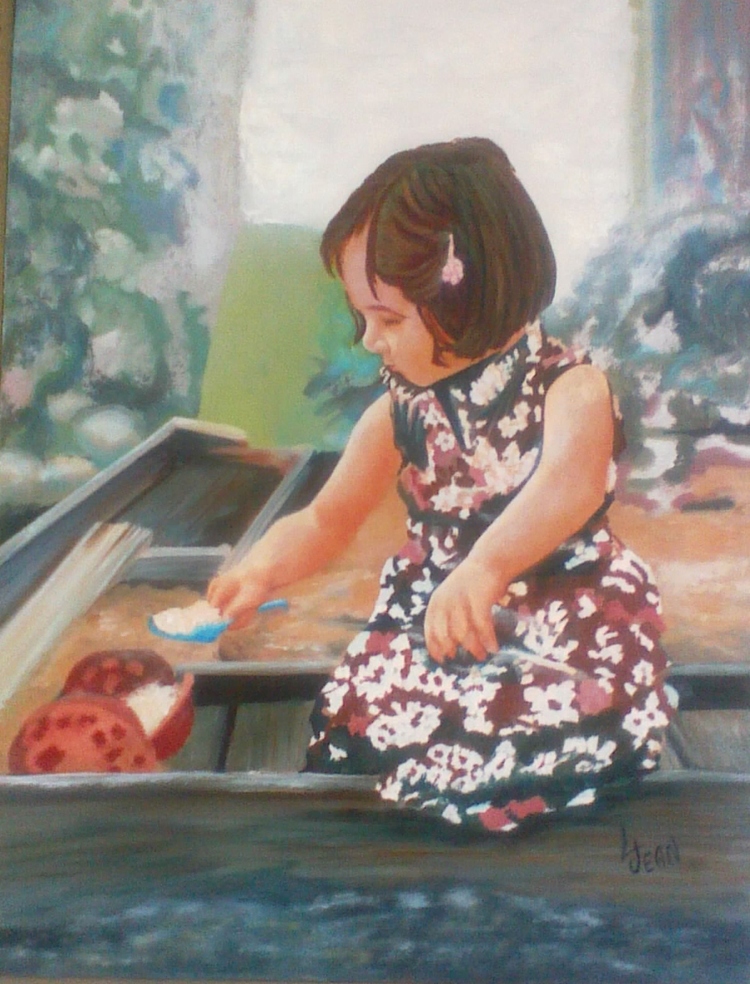 #193 "Little Girl Shoveling Sand"