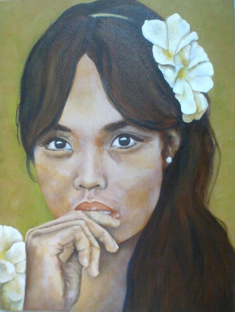 #203 "Polynesian Maiden w/Hand to Her Mouth"