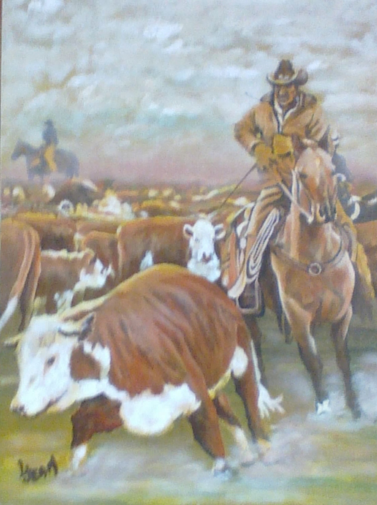 #223 "Cowboy Herding Cows"