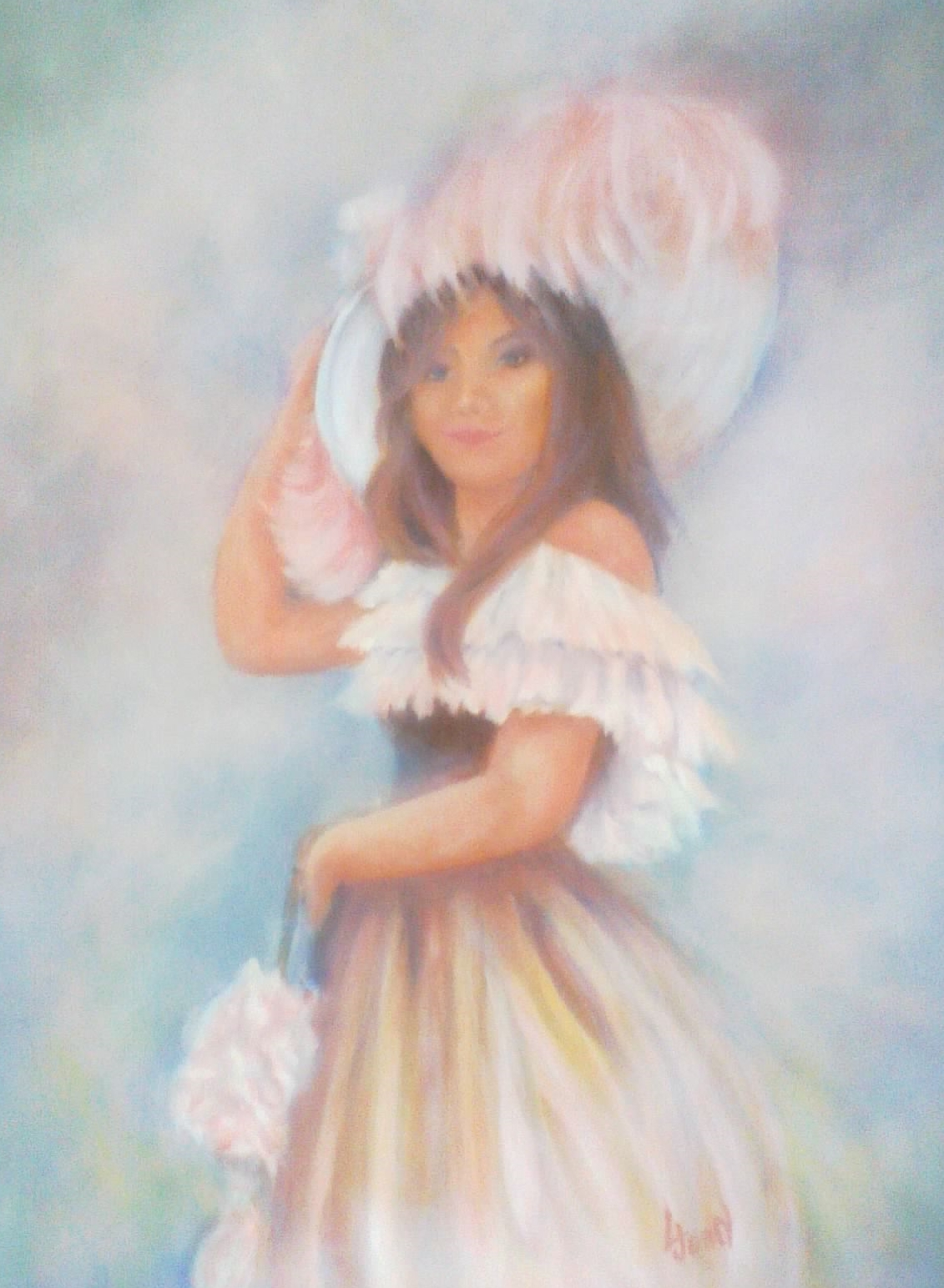 #353 "Blonde w/Feathered Hat"