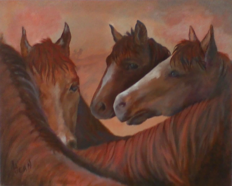 #272 "Horse Herd Close-up"
