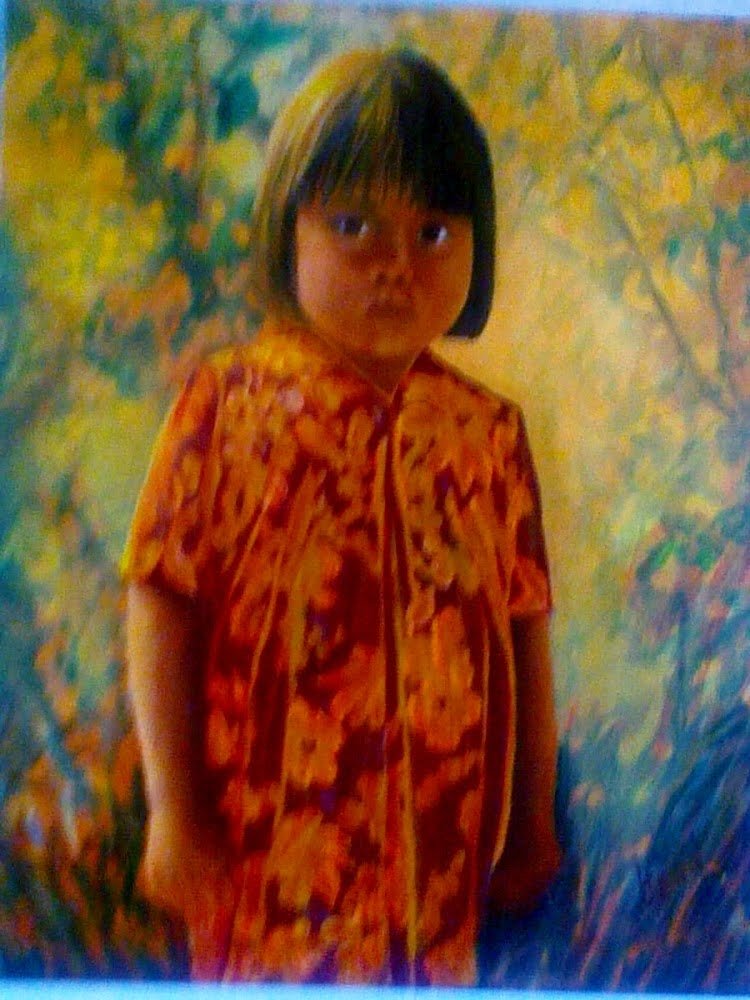 #187 "Young Girl in a Red Floral Dress"