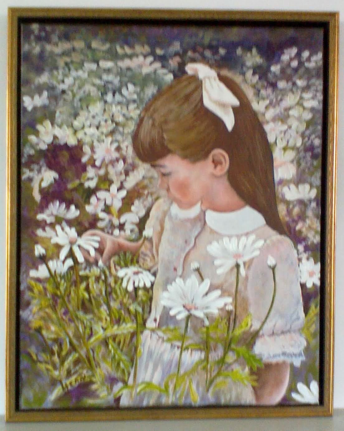 #256 "Girl in Pink Standing in Daisy Field"