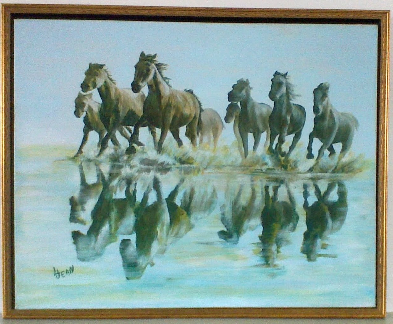 #257 "8 Horses Running Through Water"