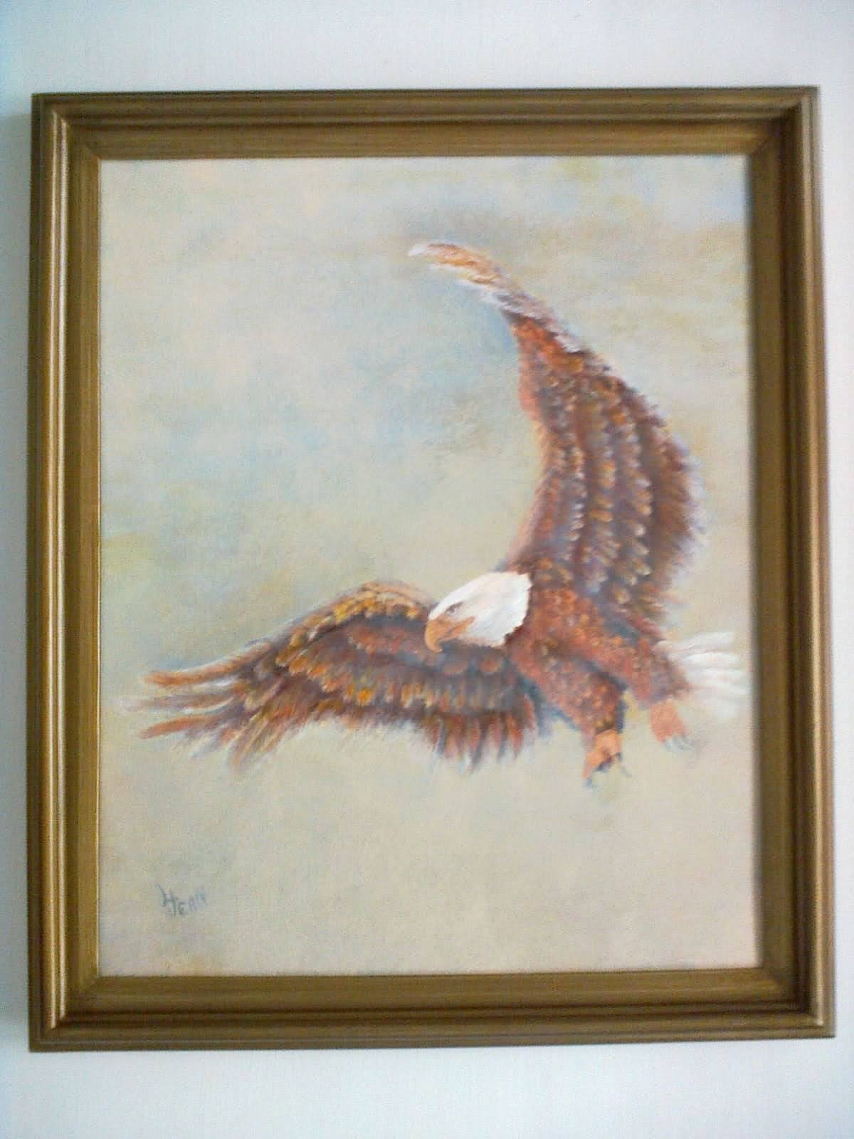 #261 "Eagle on Yellow Background"