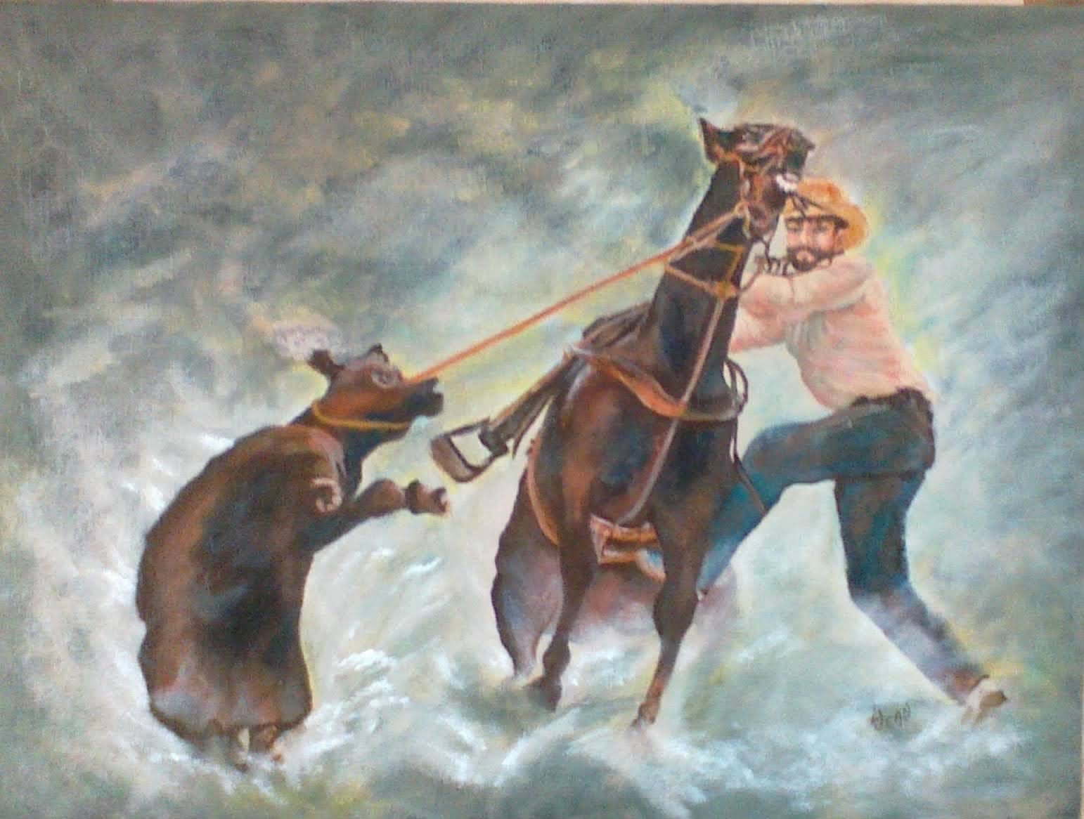 #231 "Cowboy Roping a Calf"