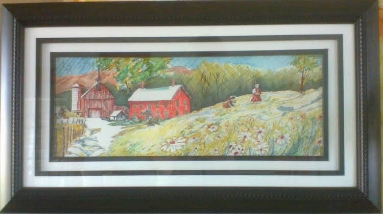 #102 "Old Red Farmhouse & Barn" (22 x 15)
