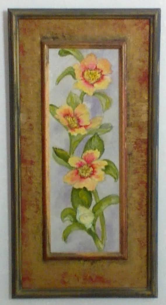 #27 "3 Yellow Flowers (Set of 10)" (6 x 15)