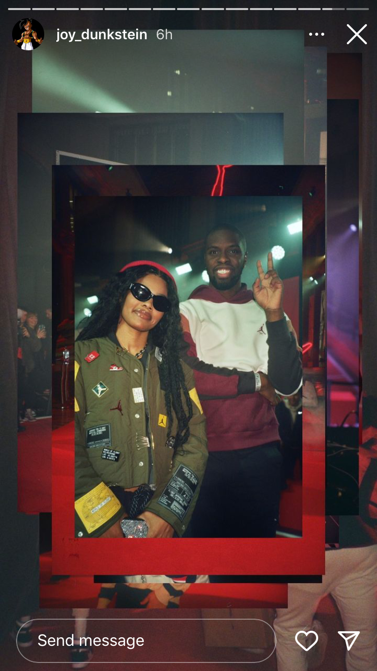 Customization of the Avery Dennison products was popular on the Jordan flight jacket, seen here covered in patches, pins, and zipper pulls. 