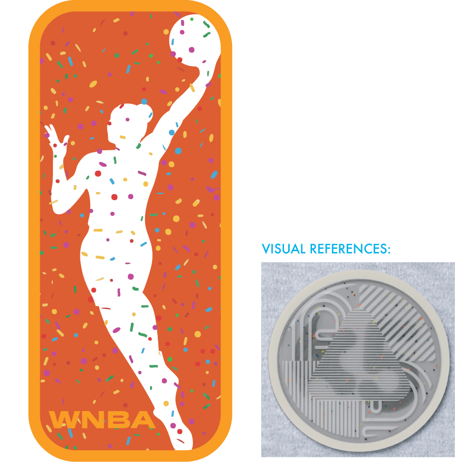  Woven Soft Seal base with Satin Stitch Embroidery and Clear Silicone Dome and Print. 