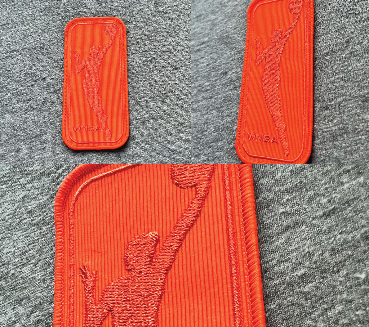 EMBROIDERED PATCH WITH TEXTURE & MERROWED EDGE 
