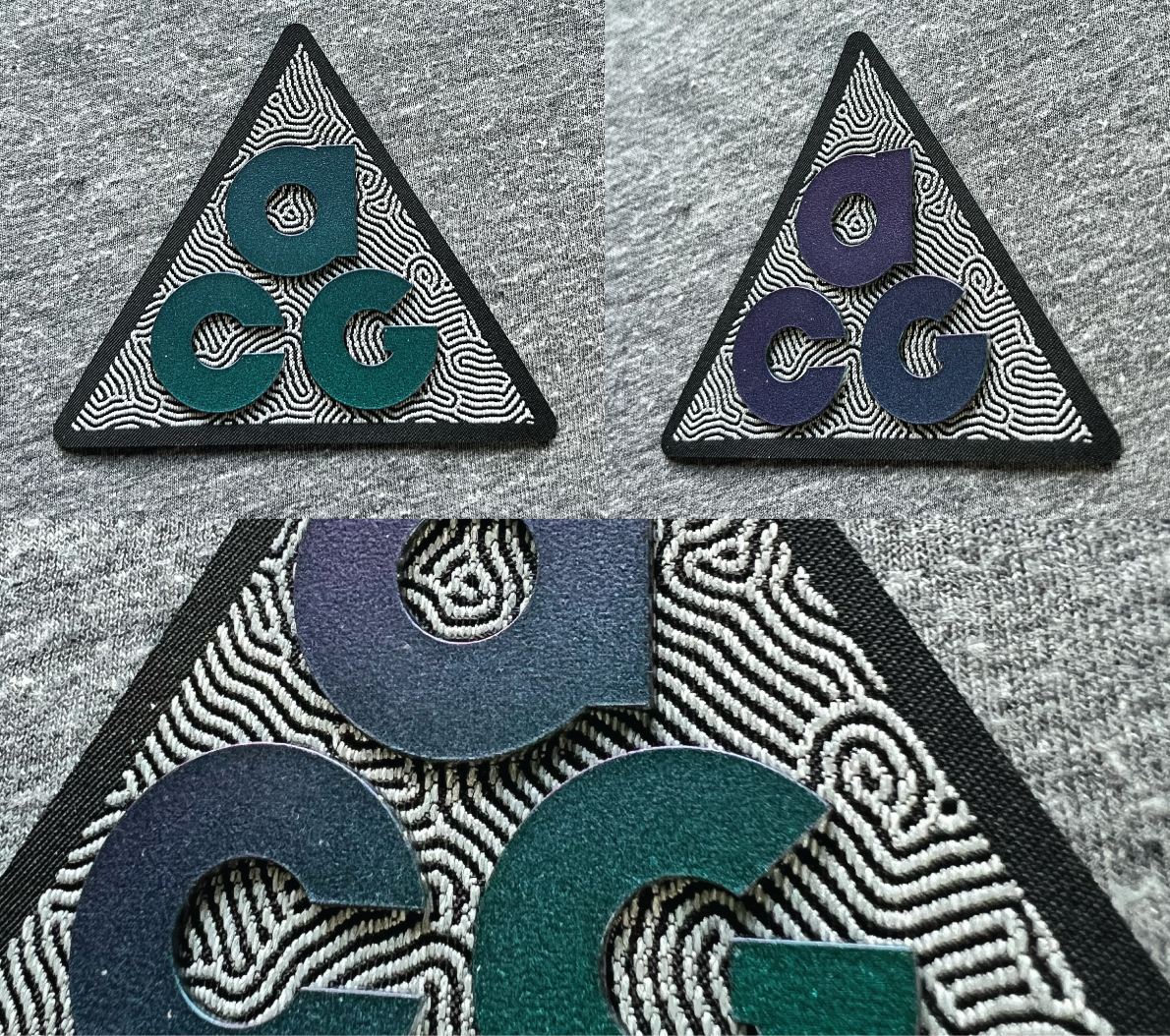 WSS w/Woven Reflective Pattern and Holographic Film Printed Silicone