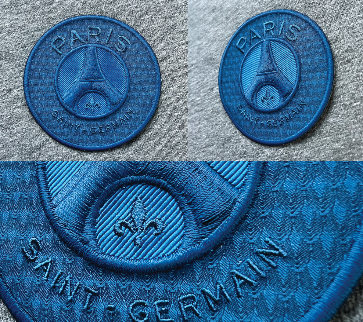 Tonal Two-Layered Woven Soft Seal with Raised Embroidery, Woven Pattern, and Texture