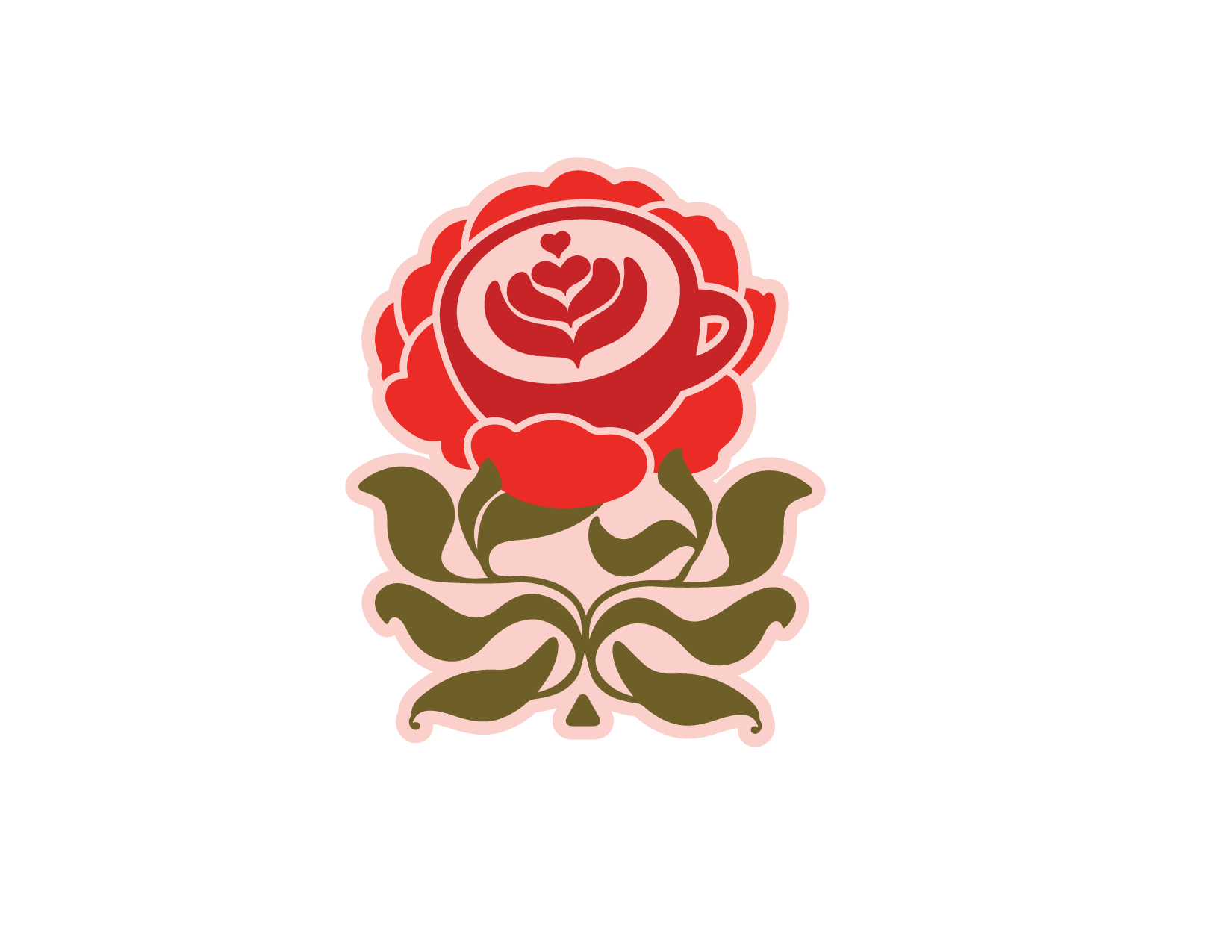  Initially I had combined the rose imagery with a latte cup but updated for the 2025 FFF, I just added more roses in different colors. I also played with adding text, including Portland’s establishing year. 