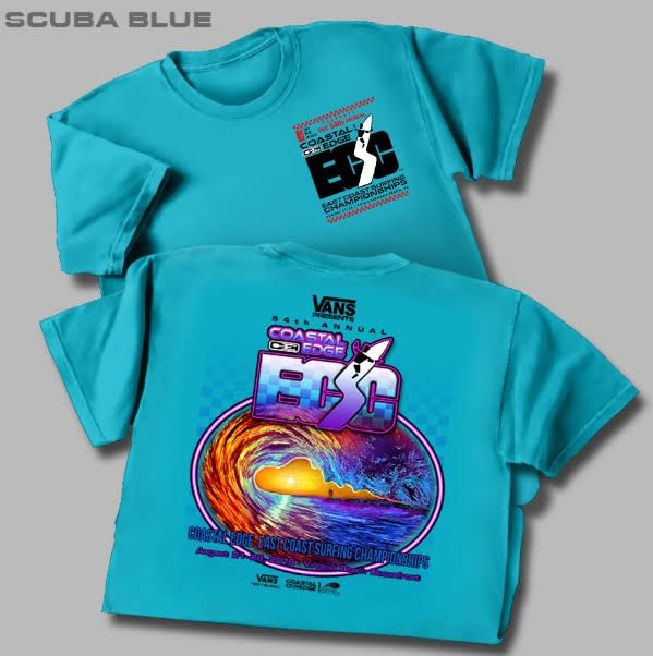 The official ECSC T Shirt for 2016! As you can see, the colors were dramatically altered and the jetty and No. 4 channel marker were added very subtly to the horizon. It turned out well!