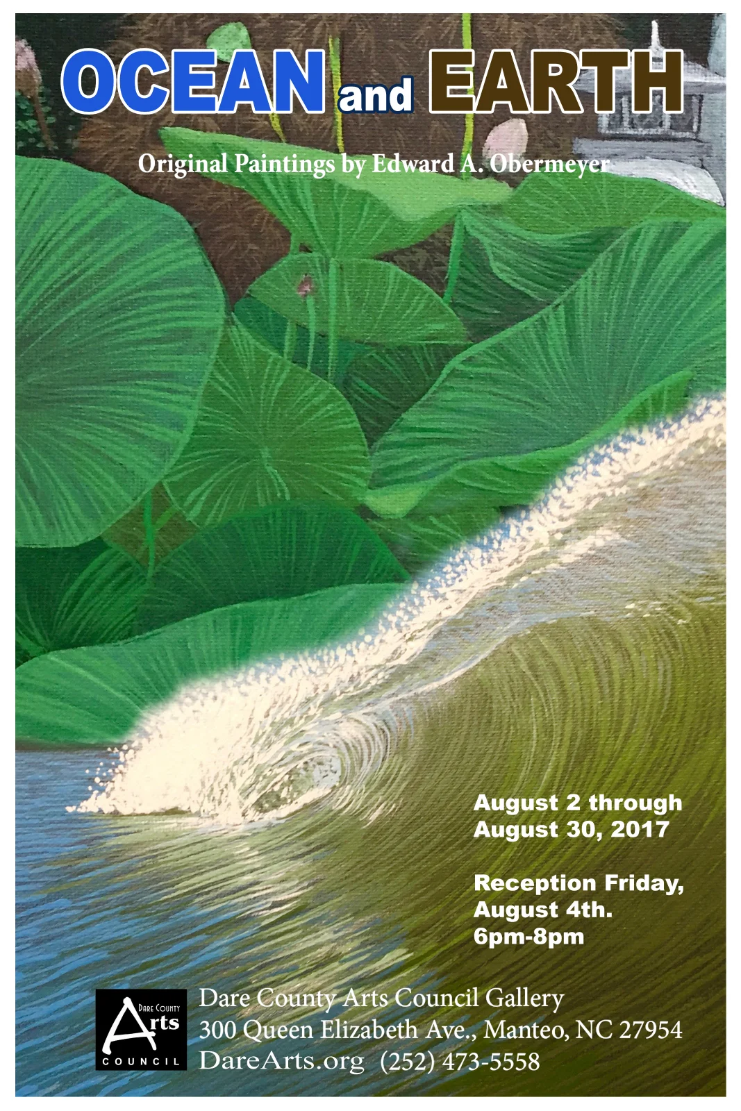My first solo exhibition at the Dare County Arts Council