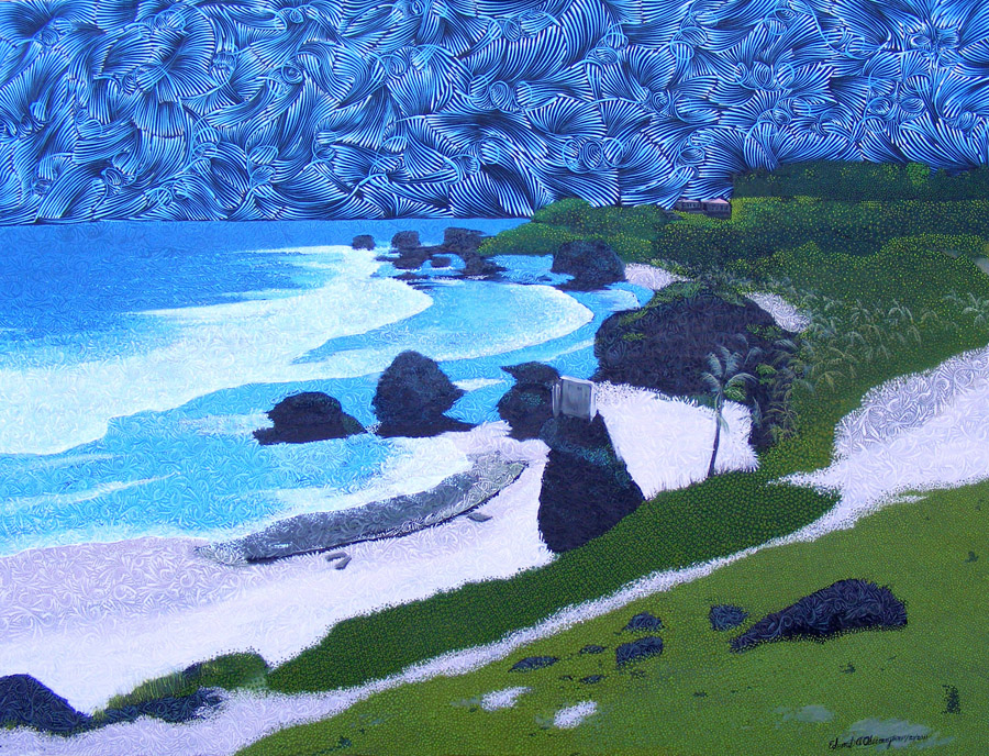 BATHSHEBA, SOUP BOWLS AND PARLOR, BARBADOS 36" X 48", ACRYLIC ON CANVAS © NOVEMBER 21, 2011