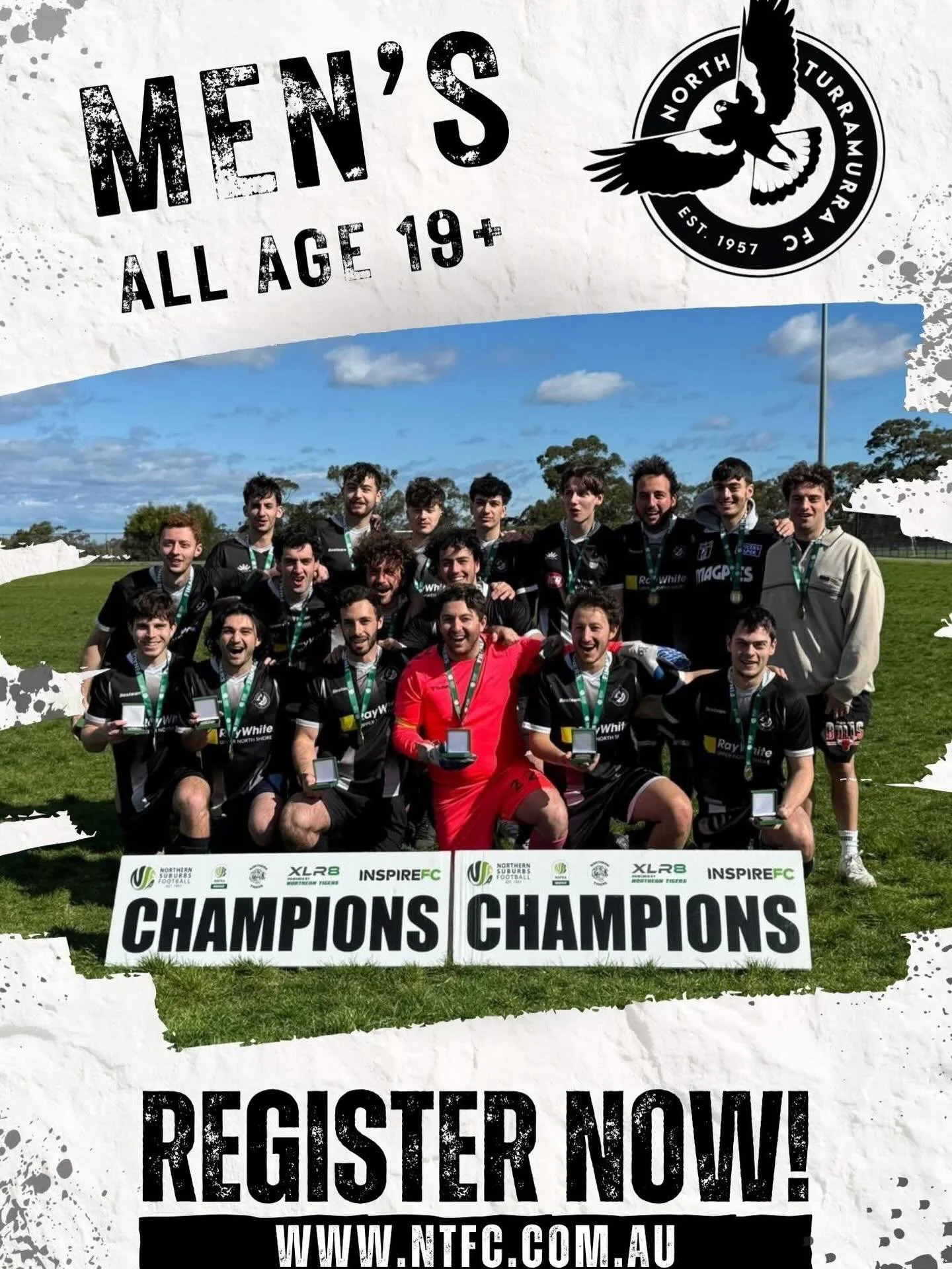 MENS ALL AGE FOOTBALLERS 2026

Following a massive championship season, the North Turramurra Magpies are expanding our Men&rsquo;s All Age squads for 2026.

We are seeking players turning 19+ in 2026 to join our ranks. We pride ourselves on a profess