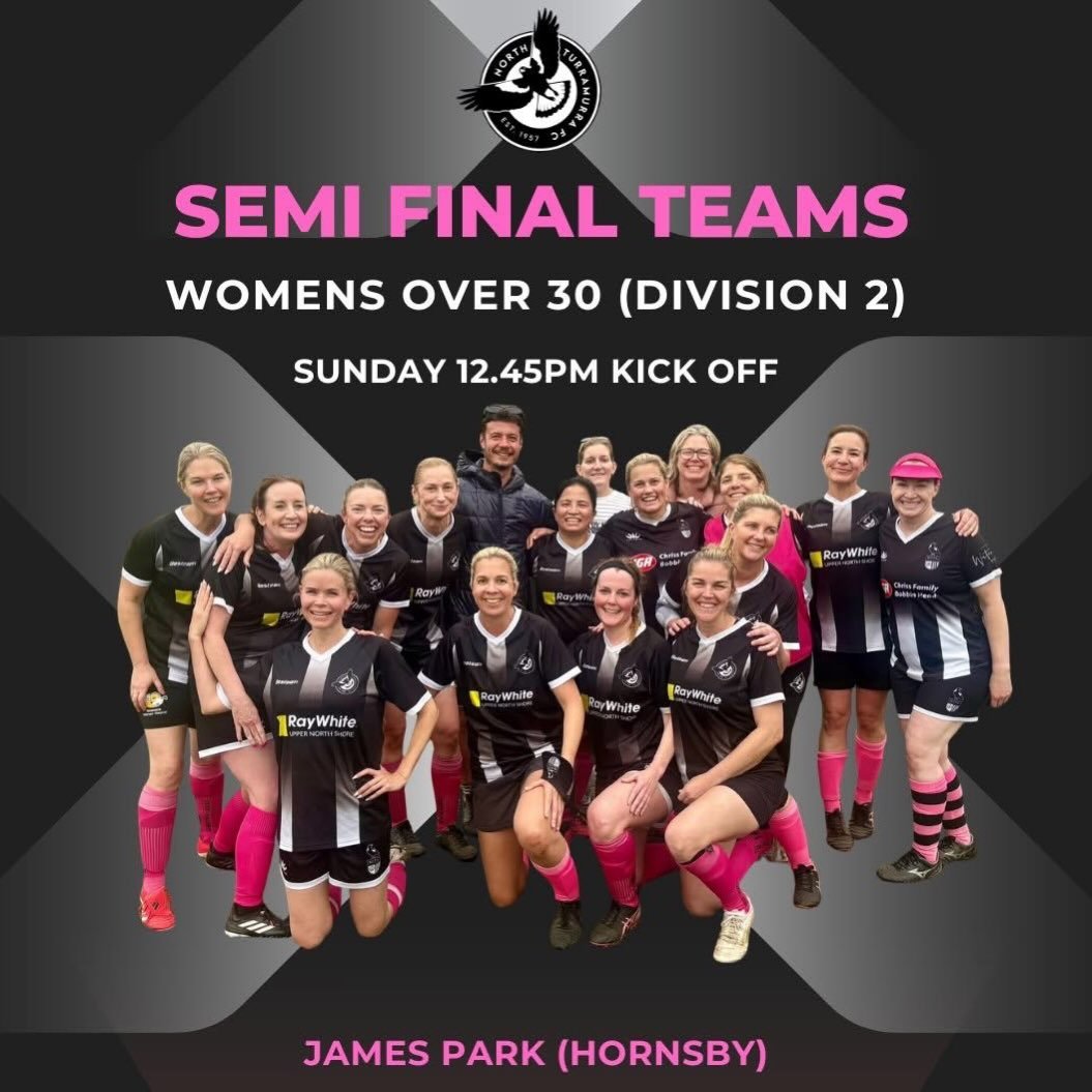 W30/2 SEMI-FINAL BOUND! 🖤🤍⚽️

Huge congratulations to our amazing Women&rsquo;s Over 30 (Div 2) Magpies for securing their spot in the finals after an absolute cracker of a season! Finishing in the top four is a massive achievement, and a true test