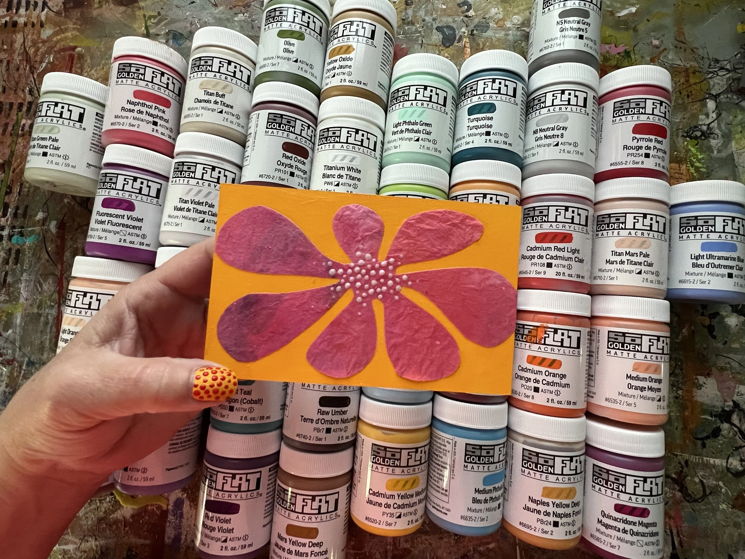 Retro Paint & Paper Assemblage