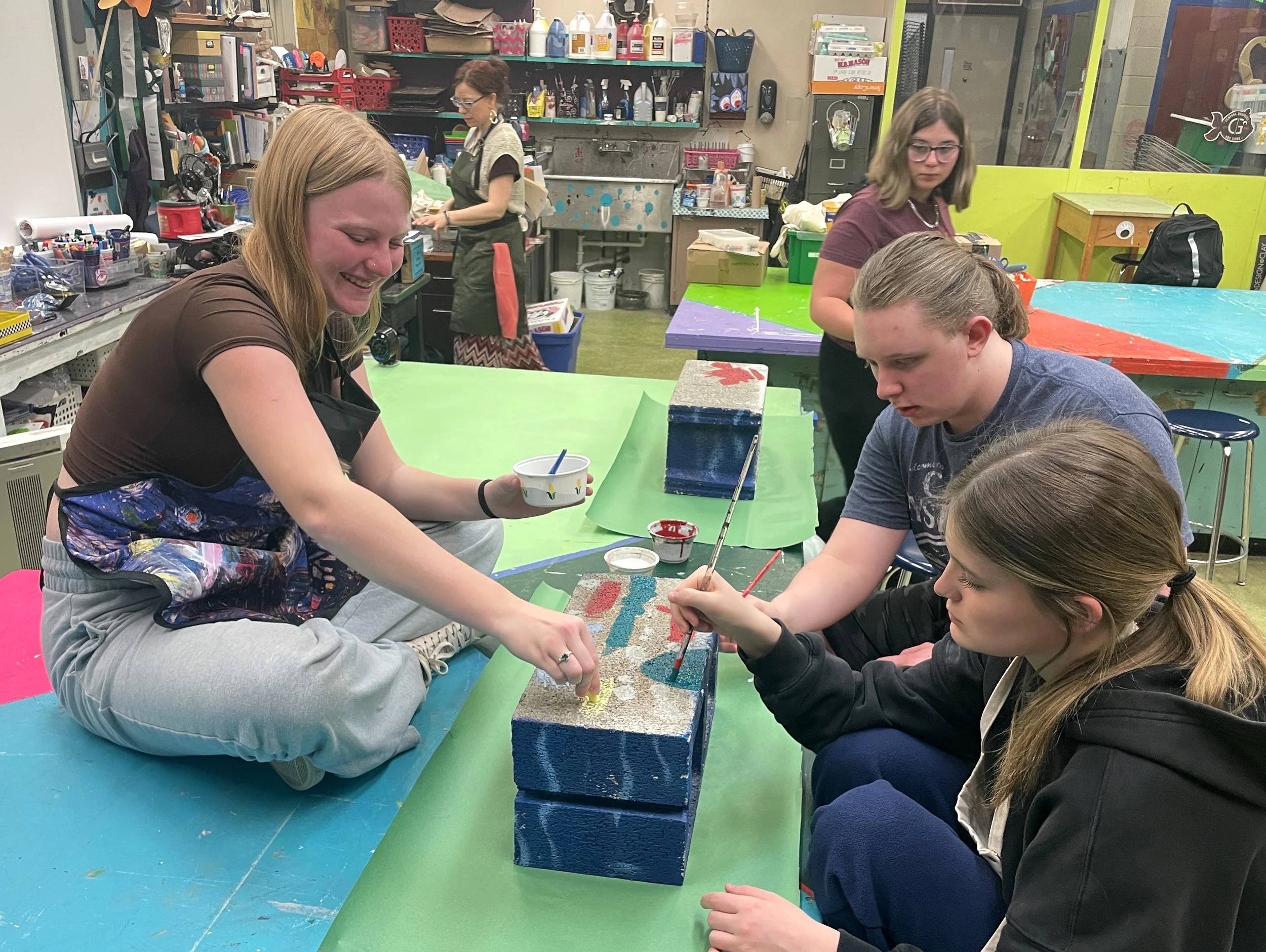 Patchwork Pathways - Learning to paint with concrete stain.JPG