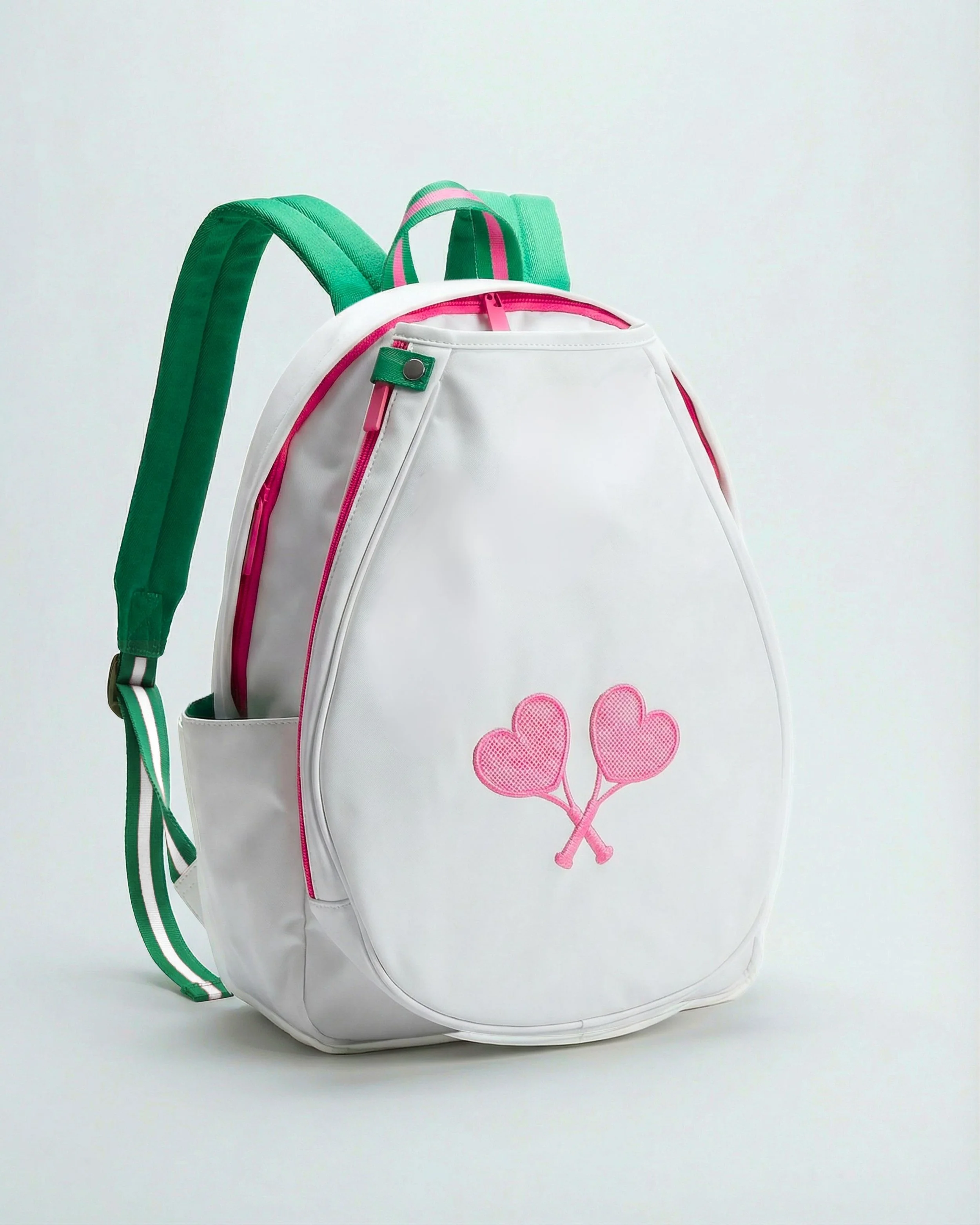 White green and pink two strap tennis bag flatlay.jpg