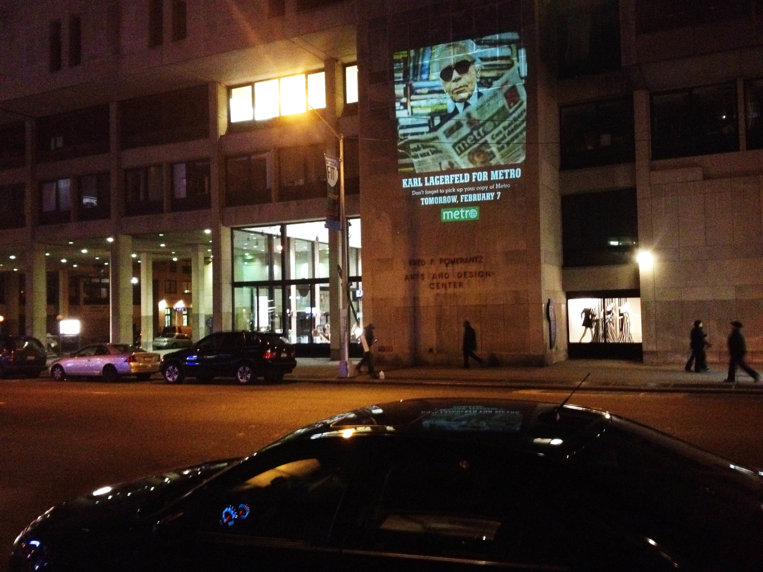 Karl Lagerfeld Building Projection Advertisement